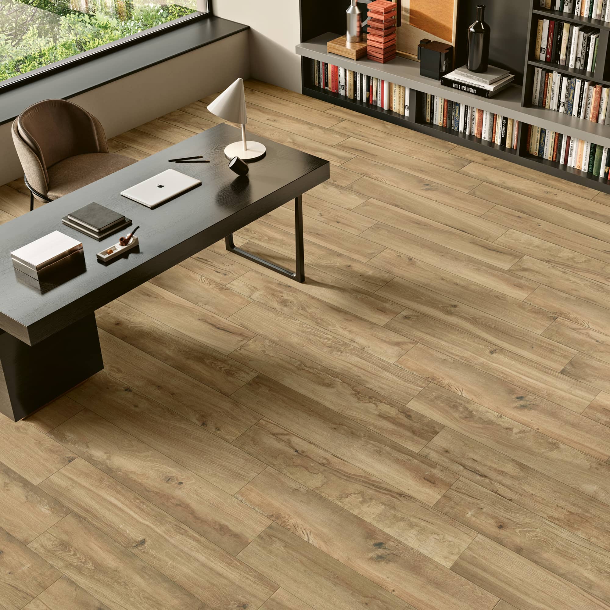 Wooden Dark Beige Escritorio Amb03